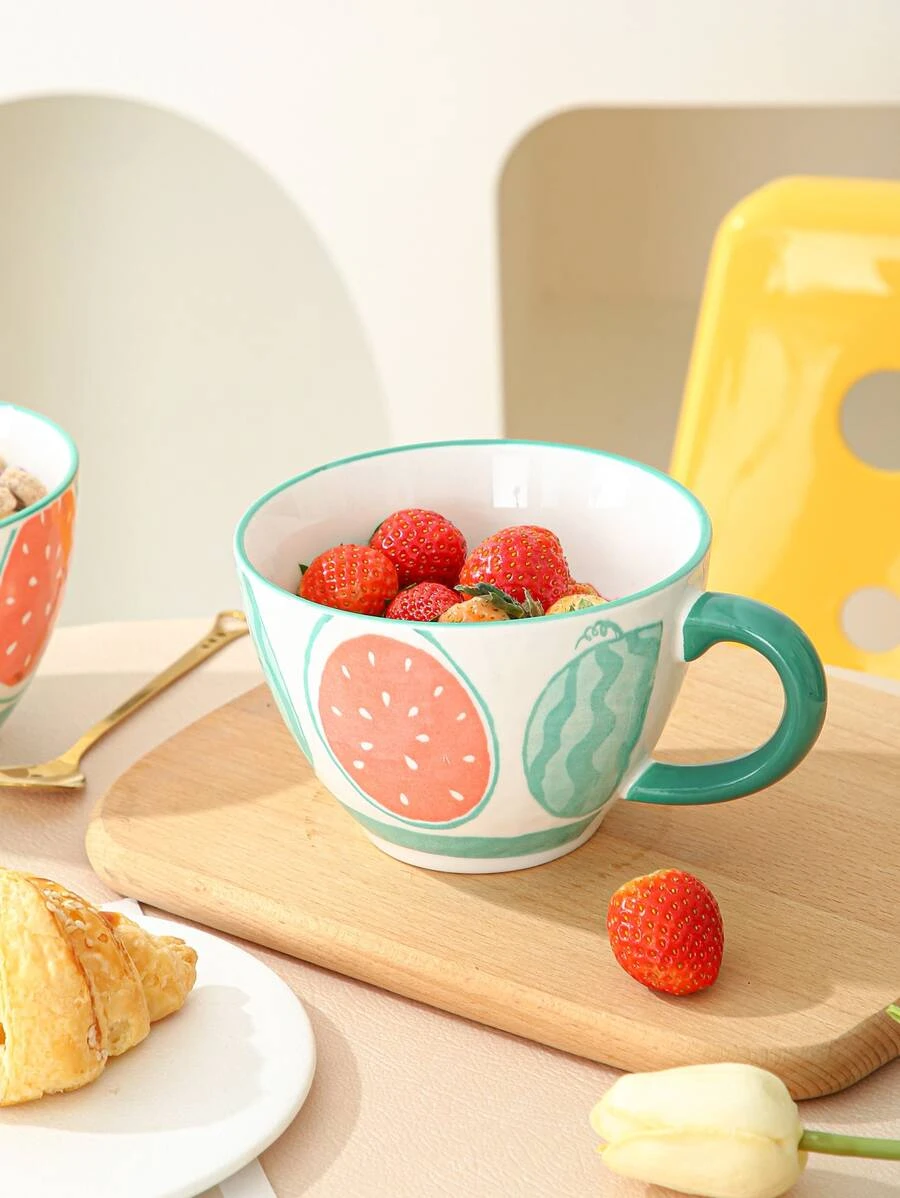 แก้วมัค ลวดลาย แตงโม 1 ชิ้น  oo-148