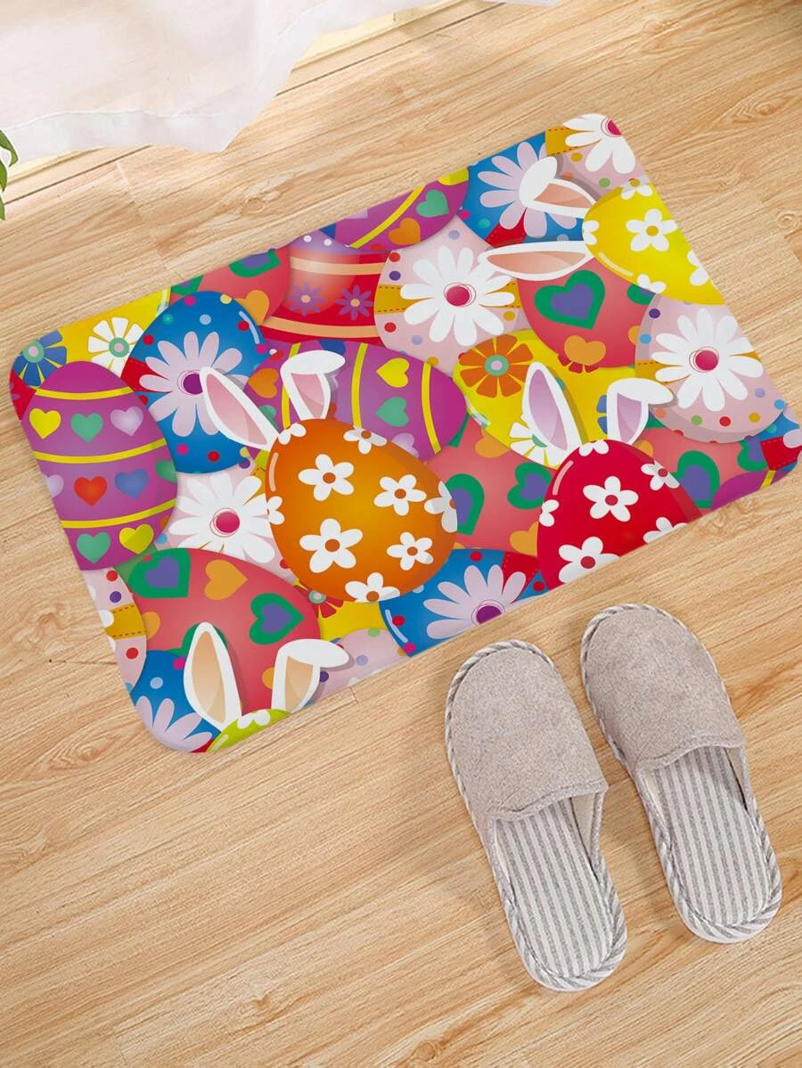 พรม อีสเตอร์ ดอกไม้ & ไข่ ลวดลาย jj-23