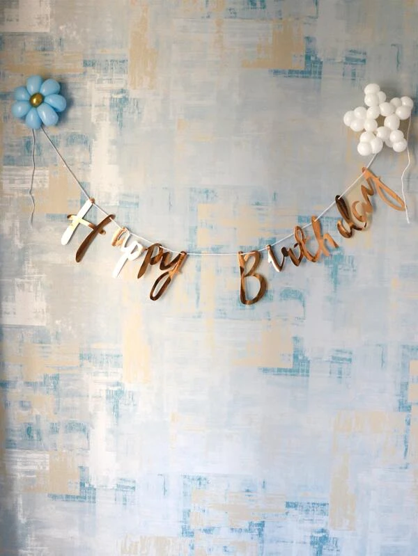 ธงห้อยตัวอักษรแบบแขวน ปาร์ตี้วันเกิด 1 เซต p-9