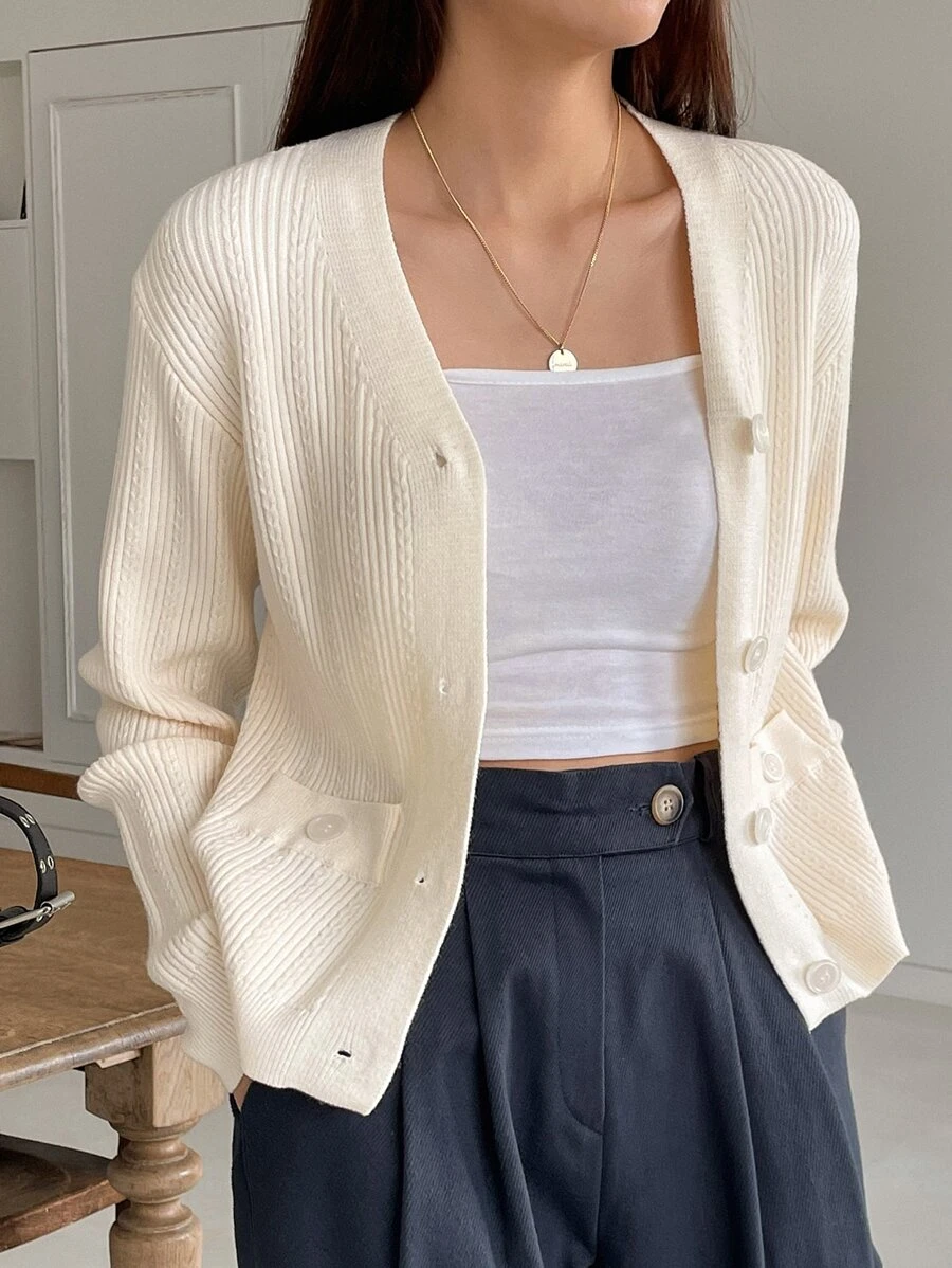 คาร์ดิแกน สีพื้น ไหล่ตก    i-96