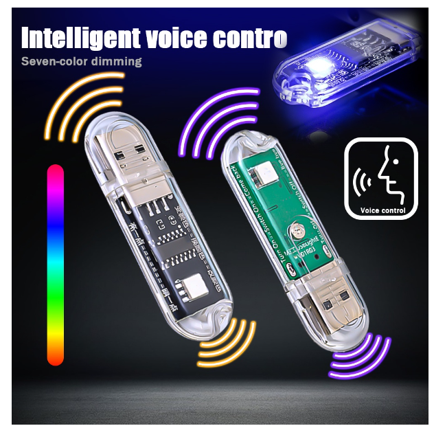 TH10-โคมไฟกลางคืน USB ขนาดเล็ก ควบคุมด้วยเสียง อัจฉริยะ สร้างสรรค์ สําหรับห้องนอนเด็ก ห้องนั่งเล่น