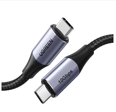 GE149-UGREEN 4K60Hz 10Gbps 100W สายชาร์จ สายชาร์จเร็ว USB C ถึง USB 3.1 Gen 2 Thunderbolt 3 สำหรับ iPad Pro 2022 MacBook Pro 2020 MacBook Air Nintendo Switch Fast USB C Cable Model: 80150