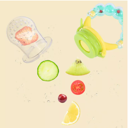 GO60-อาหารเสริมผักและผลไม้จุกซิลิโคนดูดผัก ผลไม้ ก้านกุ้ง จุก กัด จุกซิลิโคน ดูดผักผลไม้ด้ามจับมีเสียง ซิลิโคนผลไม้ 3 ขนาด