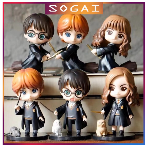 MM95-[Harry Potter] ตุ๊กตาฟิกเกอร์ Figure Model แฮรรี่ พอตเตอร์ โมเดล ขนาดประมาณ 9-10ซม. น่ารักมากๆ ชุด 6 ชิ้น