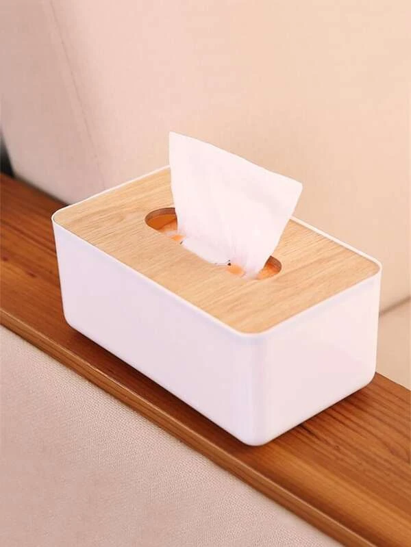 1 ชิ้น ไม้ ฝาปิด ตกแต่ง เนื้อเยื่อ จัดเก็บ เรียบง่าย กล่องทิชชู่ สำหรับ โต๊ะ  nn-54