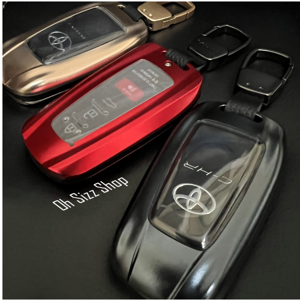 K76-เคสโลหะรีโมทรถทรงสปอร์ตคาร์ Toyota Cross GR Sport 2022 Camry, Altis, CHR 2022 (Aluminum Alloy Key Cover with transparen