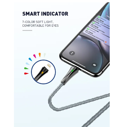GE33-LDNIO สายชาร์จ สายเคเบิ้ล USB CABLE สำหรับไอโฟน/ไมโคร/Usb-c LS462 2เมตร 2.4A LED Data Cable สามารถโอนถ่ายข้อมูลได้ รับประกัน 1 ปี