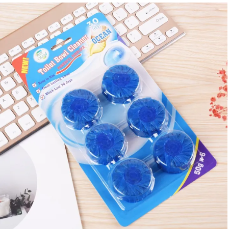 ROB44-ก้อนดับกลิ่นห้องน้ำ ก้อนฟ้า ก้อนฟ้าใส่ชักโครก ก้อนดับกลิ่นชักโครก ก้อนใส่ห้องน้ำ 6ก้อน/แพ็ค