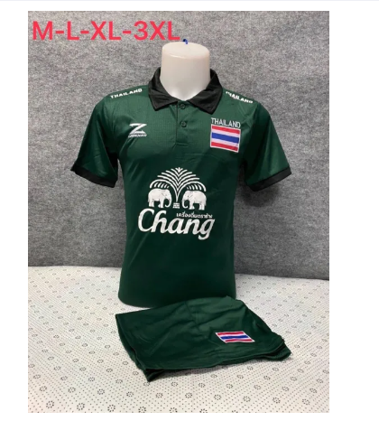 VIC93-ชุดฟุตบอลไทย ชุดกีฬาไทย เสื้อโปโล เสื้อคอปกกีฬาไทย ชุดเสื้อ กางเกง ชุดฟุตบอลไทย ชุดกีฬาออกกำลังกายชาย หญิง สวมใส่สบาย