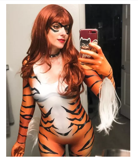 SE96@New Red Black Cat Cosplay Costume Superhero Catsuit Halloween Animal Zentai Tiger Suit Adults Kids Bodysuit