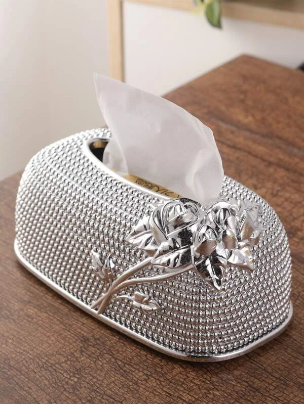 กล่องทิชชู่ รายละเอียด ดอกไม้ 1 ชิ้น  nn-64