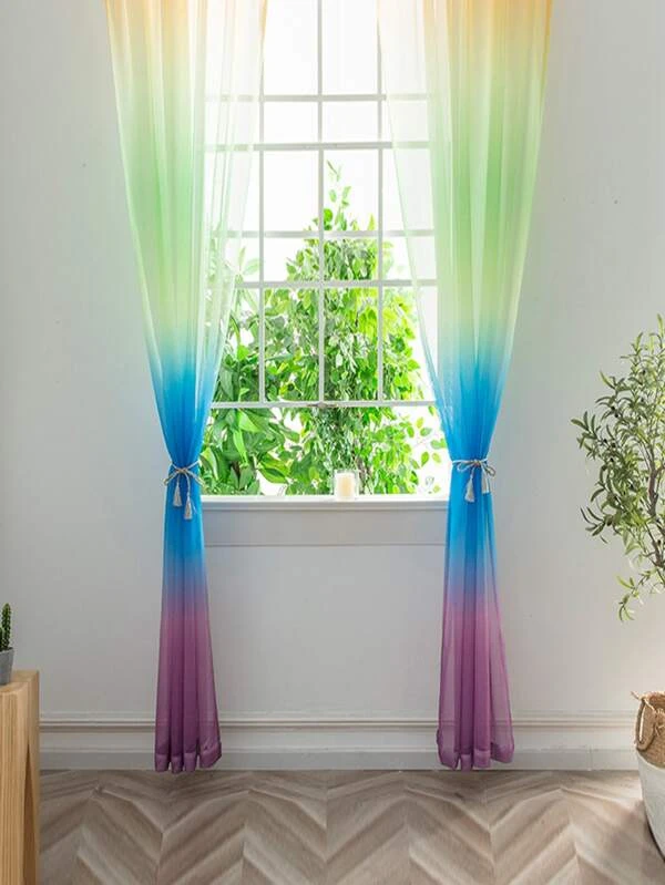 ผ้าม่าน ผ้าโปร่ง ออมเบร  ผ149