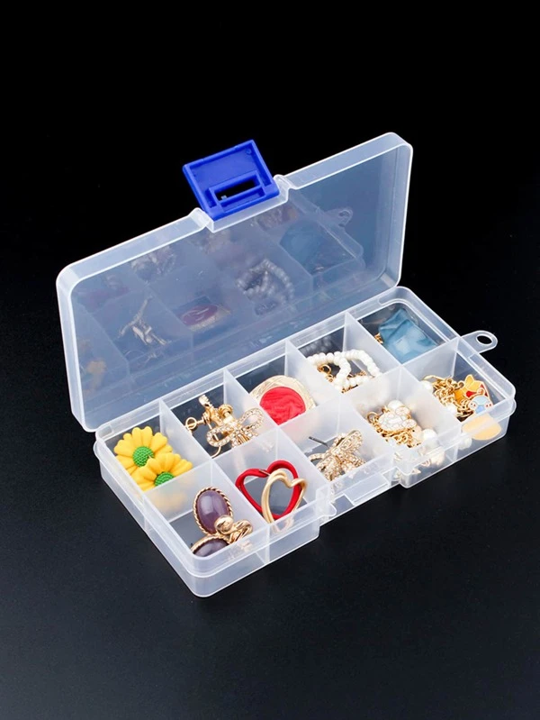 กล่องเก็บเครื่องประดับ โปร่งใส 10 กริด 1 ชิ้น  i-43