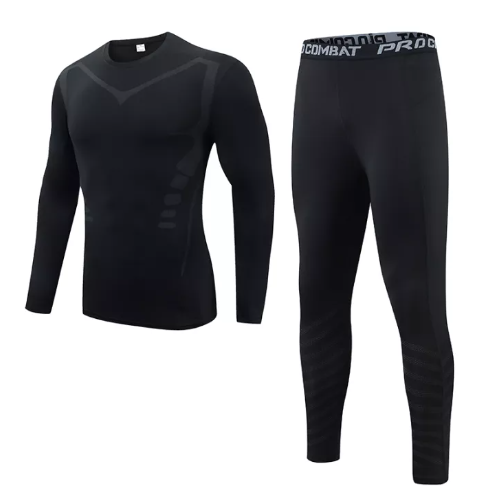 VIC15-ชุดกีฬาสำหรับผู้ชาย ชุดกีฬา เสื้อสเวตเตอร์แขนยาว + กางเกง ชุดออกกำลังกาย/ชุดฝึกซ้อม [กทม. พร้อมส่ง]