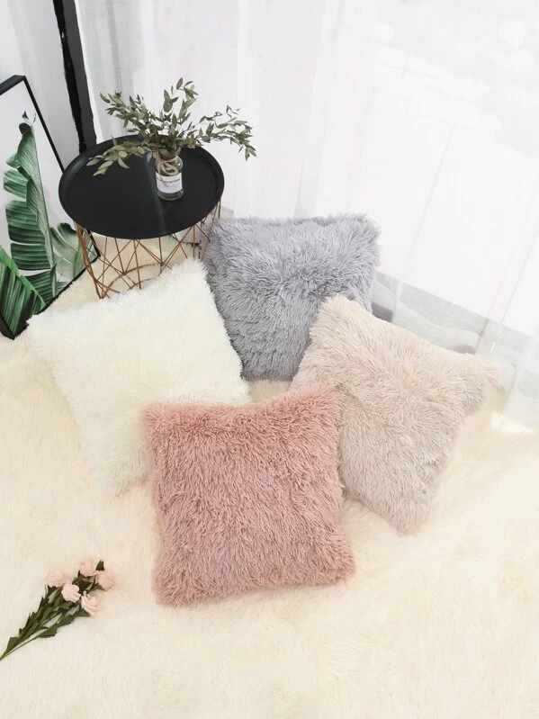 Solid Fuzzy Cushion Cover 1 ชิ้น a-23