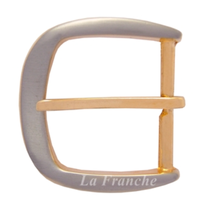 MAN62-หัวเข็มขัด 2 กษัตริย์ (ชุบนิกเกิ้ล-ทอง), ขนาด 1.2 นิ้ว - code 2G13