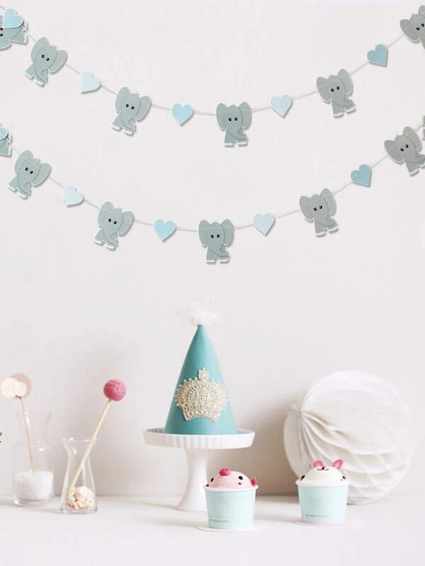 ดึงธง ช้าง & ลาย หัวใจ 1 ชิ้น p-8