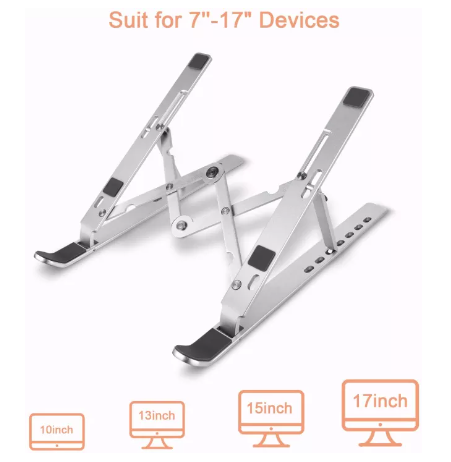 GE46-EAKER แท่นวางโน๊ตบุ๊ค พับเก็บได้ ที่วางไอแพด Laptop Stand Notebook Stand กันลื่น ปรับได้ 7 ระดับ รองรับจอ7 นิ้วถึง 17 นิ้ว