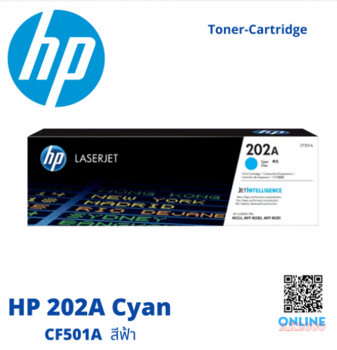 DA58-หมึกพิมพ์ HP 202A CF501A CYAN TONER ORIGINAL