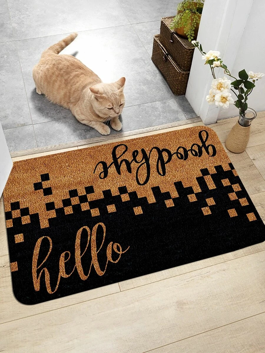 พรมหน้าประตู กราฟฟิค ตัวอักษร 1 ชิ้น jj-38