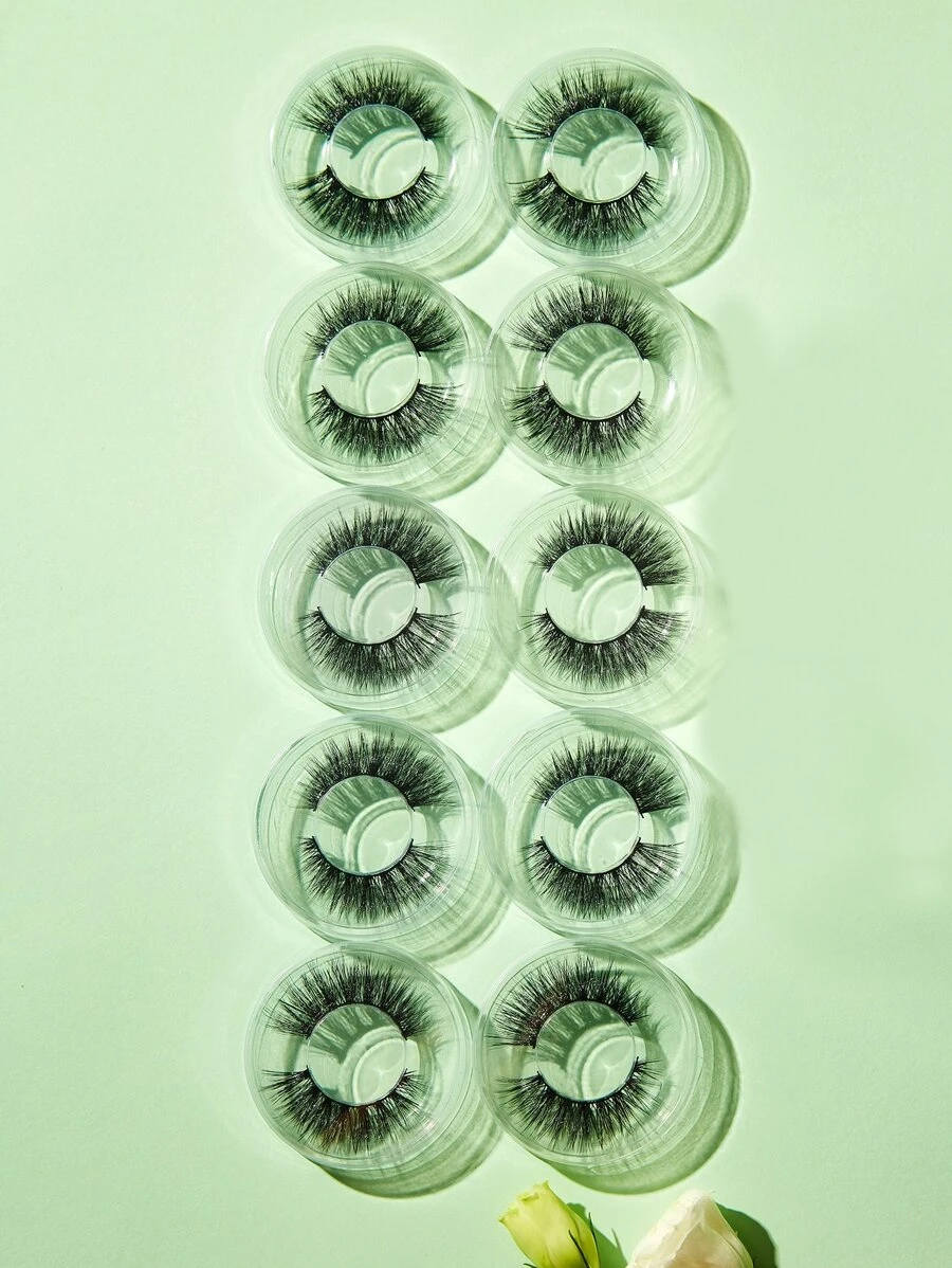 10 คู่ ขนตาปลอม 3D ตาแมว g-79