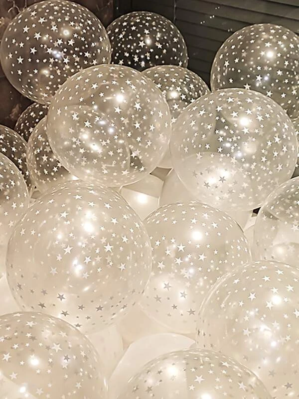 ลูกโป่งพิมพ์ลายดาว 30 ชิ้น c-53