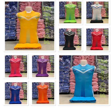 VIC86-ชุดกีฬาเสื้อแขนกุดขาสั้นชาย หญิง(Sport พิมพ์ลาย)ชุดเสื้อ กางเกง ชุดออกกำลังกาย สวมใส่สบายซับเหงื่อได้ดี