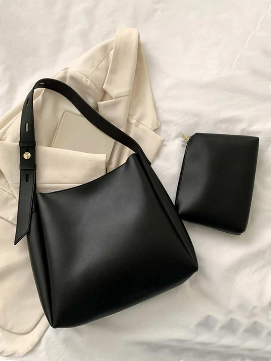 กระเป๋าสะพาย มินิมอล พร้อม กระเป๋าด้านในv-21