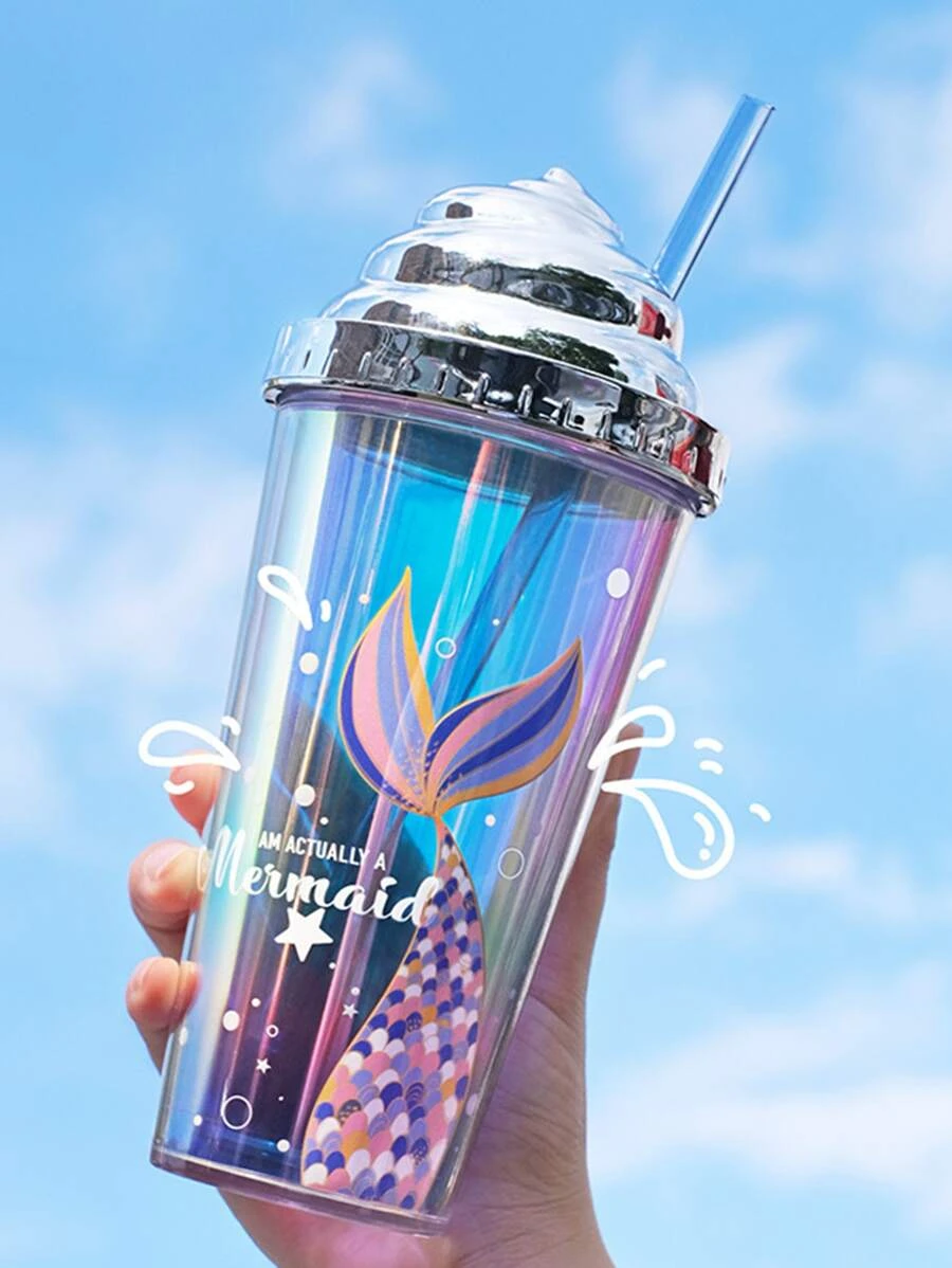 ทัมเบลอร์ แบบหางปลา & พิมพ์ สโลแกน รูปร่าง ไอศกรีม 1 ชิ้น  pp-71