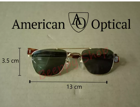 (ว#038) แว่นตา AO MAKE USA. รุ่น AO 126 (0008) แว่นตากันแดด แว่นตาวินเทจ แฟนชั่น แว่นตาผู้ชาย แว่นตาวัยรุ่น ของแท้
