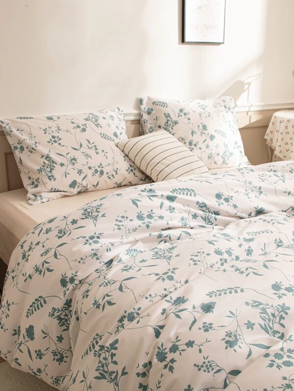 ชุดปลอกผ้านวม ไม่มีฟิลเลอร์ พิมพ์ ลายดอกไม้ t-4