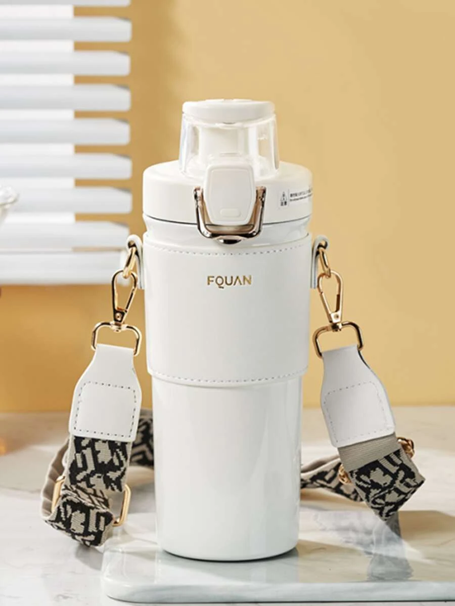 ขวดเก็บความเย็น 1 ชิ้น ลายตัวอักษร และ สายคล้อง  pp-18