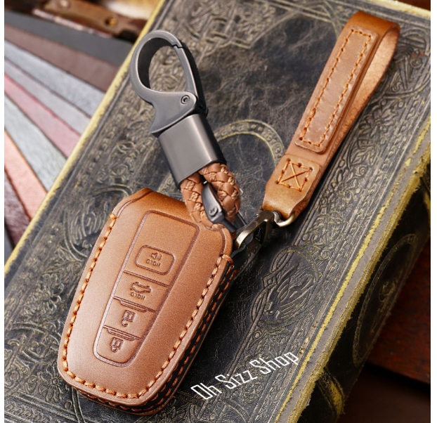 K47-เคสรีโมทรถ Toyota Cross GR Sport 2022 งานหนังม้า พรีเมียมเกรด Premium Grade Hallmo HANDMADE ทรงคลาสสิค CHR, Camry 2021