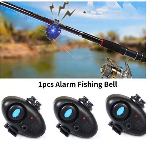 DK58-กระดิ่งตกปลาไฟฟ้า LED,สัญญาณเตือน1ชิ้นมีเสียงเตือนกริ่งติดเบ็ดตกปลา