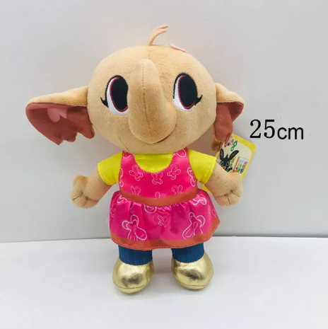 N42-BingBunny 25 เซนติเมตรBingกระต่ายของเล่นตุ๊กตาจี้คลิปพวงกุญแจBingกระต่ายตุ๊กตาของเล่นHoppity Voosh Andoกระต่ายของเล่นของขวัญ