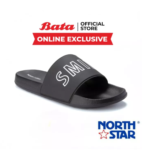 SAN16-(Online Exclusive) Bata บาจา ยี่ห้อ North Star รองเท้าแตะ รองเท้าลำลอง รองเท้าแตะแฟชั่น สำหรับผู้ชาย รุ่น Basile สีดำ 8606009