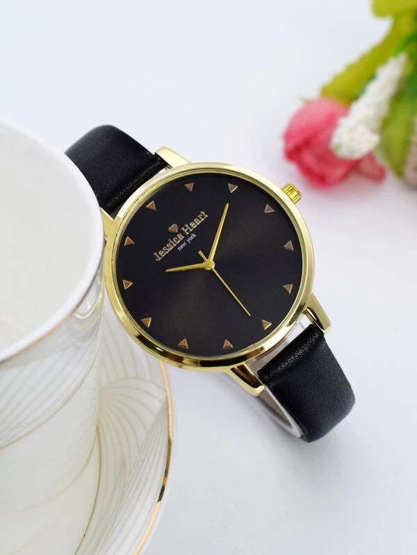 นาฬิกาข้อมือ เครื่องควอตซ์ หน้าปัดกลม  น-84