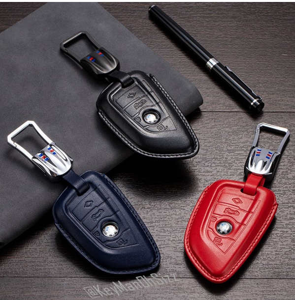 K52-  แชร์:  0 เคสรีโมทรถหนังแท้ BMW Blade งานหนังวัวแท้ พรีเมี่ยมเกรด Premium Grade XCULLER ทรงคลาสสิค Luxury Leather Key Case
