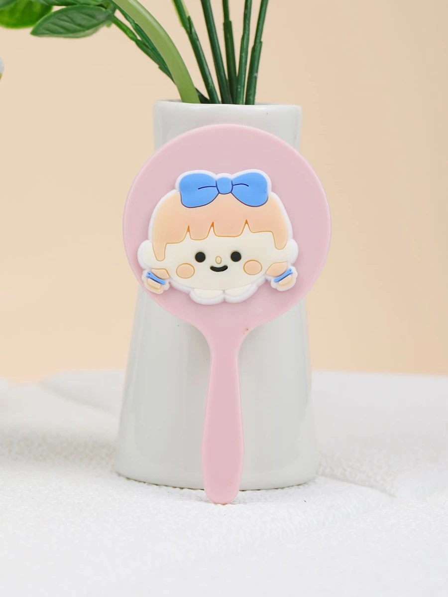 กระจก แบบมือถือ การ์ตูน เด็กผู้หญิง ตกแต่ง 1 ชิ้น  k-96