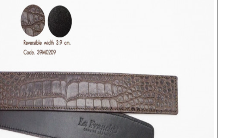 MAN96-3.9 cm. Reversible Croco Chocolate