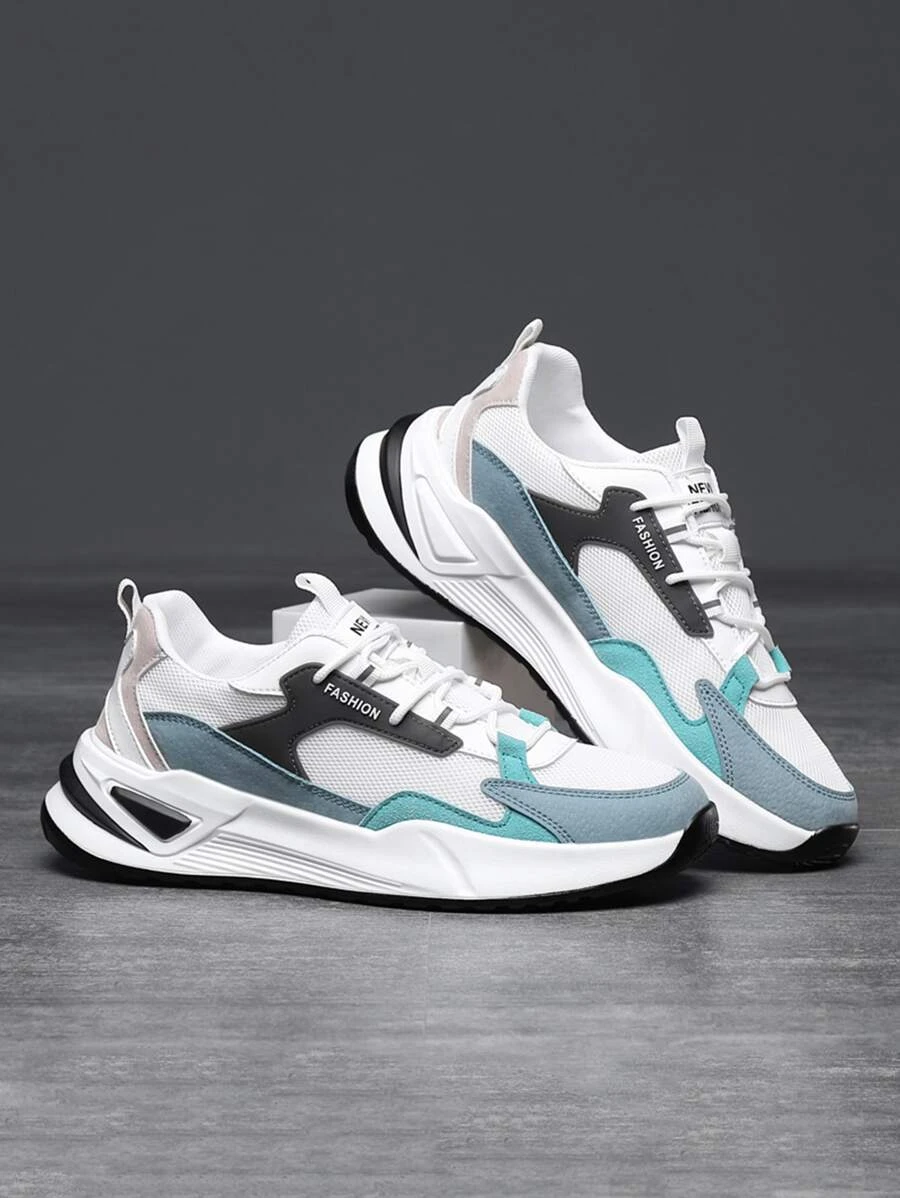 ผู้ชาย รองเท้าวิ่ง บล็อคสี รายละเอียด ตัวอักษร ตาข่ายประกบ สายรัดหน้า m-41 z.39-45