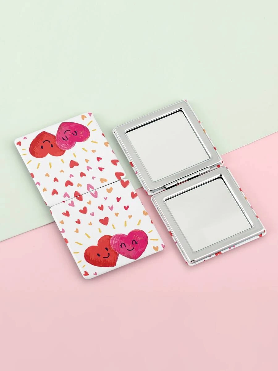 กระจกพับได้ วันวาเลนไทน์ ลาย หัวใจ 1 ชิ้น  k-74