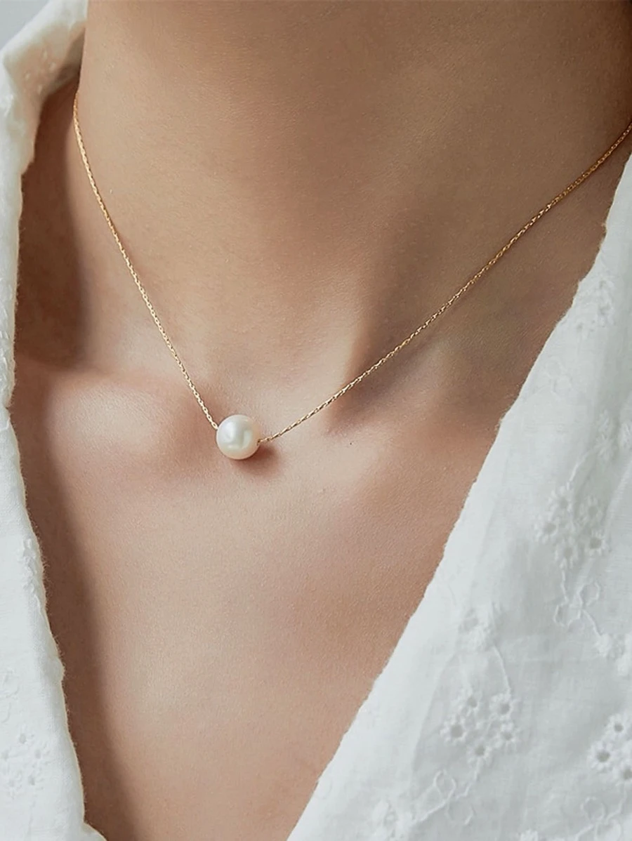 สร้อยคอ ประดับ มุกเทียม kk-134