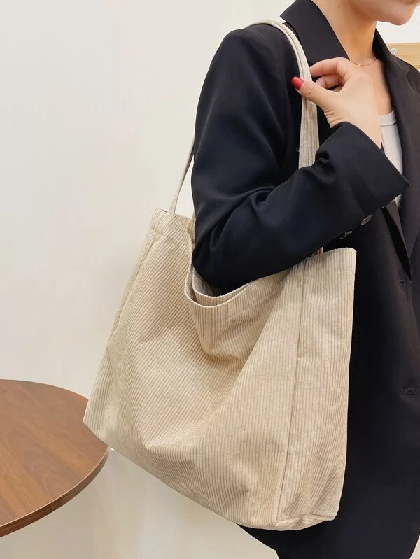 กระเป๋าถือ สะพายไหล่ได้ ทรง Tote bag สไตล์มินิมอล n-37