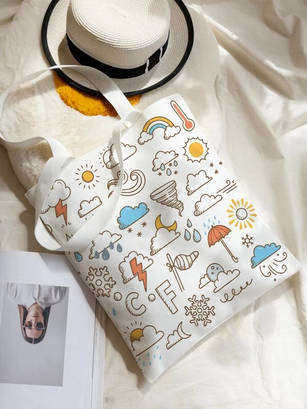 กระเป๋าช้อปปิ้ง ภาพ การ์ตูน b-22