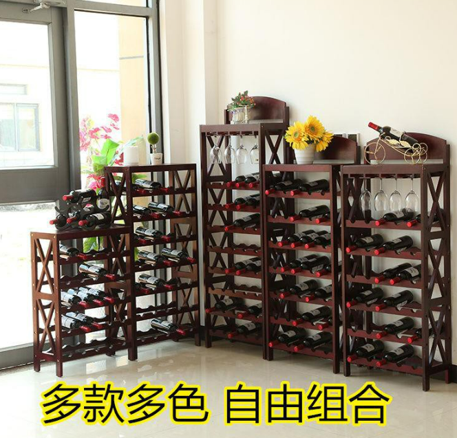 (H-011) ชั้นวางไวน์ตู้ไวน์ไม้เนื้อแข็งชั้นวางของตกแต่งชั้นชั้นวางขวดไวน์ชั้นวางแก้วไวน์แบบยุโรปคว่ำบ้าน