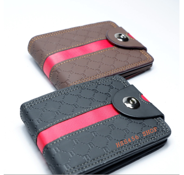 RAY35-กระเป๋าสตางค์ผู้ชาย BOMSHI ขนาดเล็ก #XH-006 กะดุมกลาง