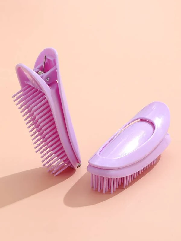 ที่หนีบผม 2 ชิ้น สีพื้น  k-62