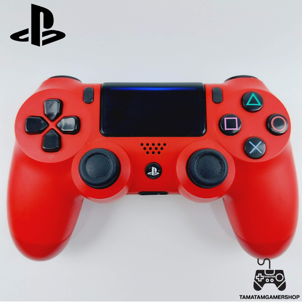 RE68-จอยแท้ps4 gen2 สีแดง(Red) มือสอง ใช้งานได้ทุกปุ่ม จอยps4แท้ ประกันร้าน จอยps4แดง ps4 controller