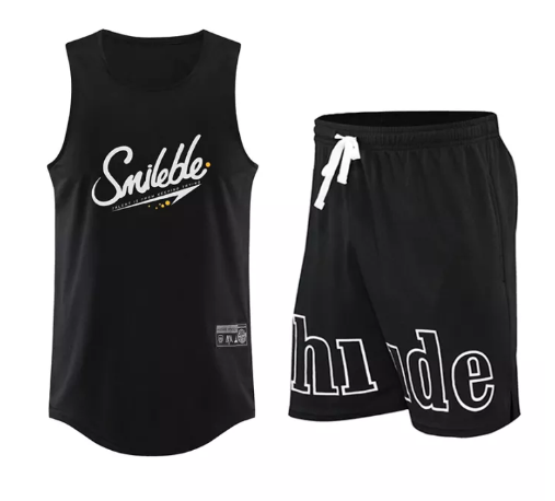 VIC19-ชุดกีฬา ชุดสูท 2 ชิ้น เสื้อกั๊ก + กางเกงขาสั้น ชุดบาสเก็ตบอล ชุดออกกำลังกาย[กทม. พร้อมส่ง]